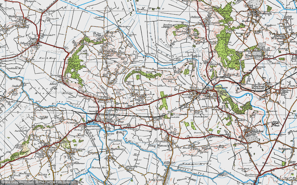 Old Map of Pitney, 1919 in 1919