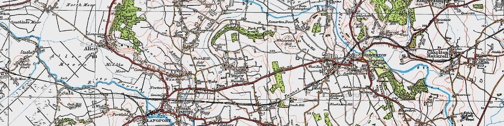 Old map of Pitney in 1919