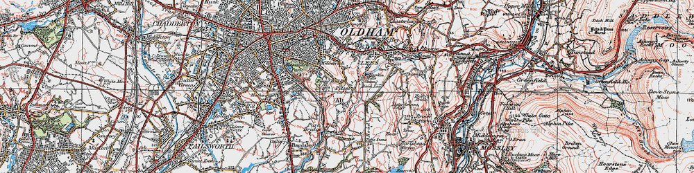 Old map of Pitses in 1924