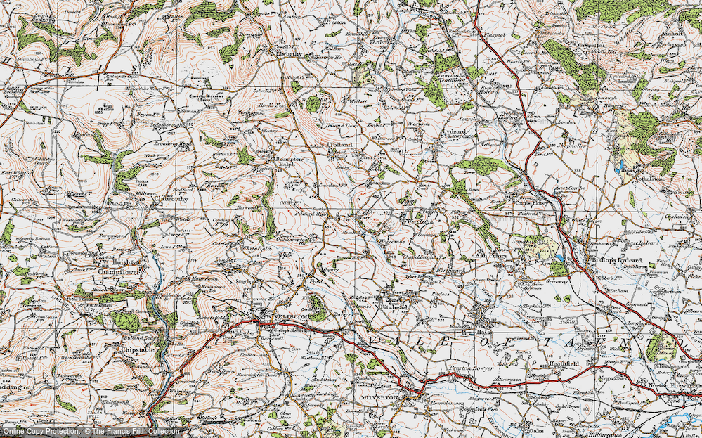 Old Map of Pitsford Hill, 1919 in 1919