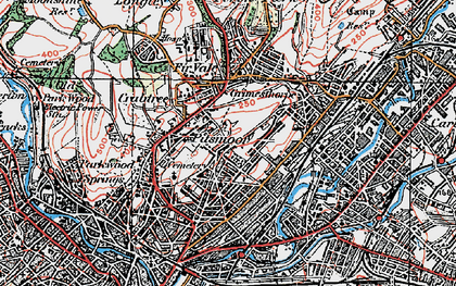 Old map of Pitsmoor in 1923