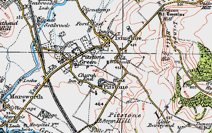 Old map of Pitstone Green in 1920