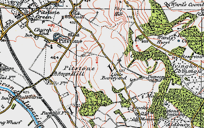 Old map of Pitstone Hill in 1920
