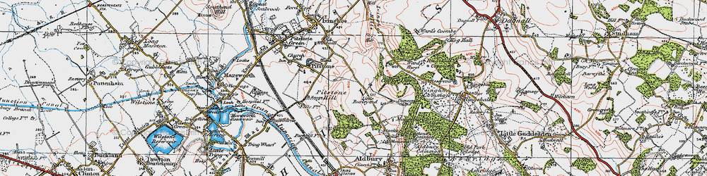 Old map of Pitstone Hill in 1920