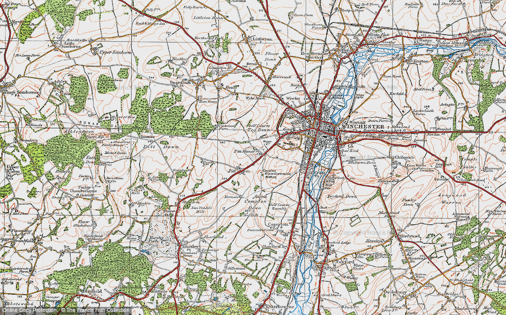 Old Map of Pitt, 1919 in 1919