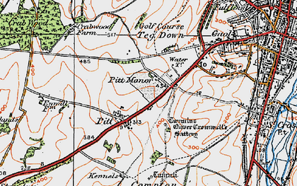 Old map of Pitt in 1919