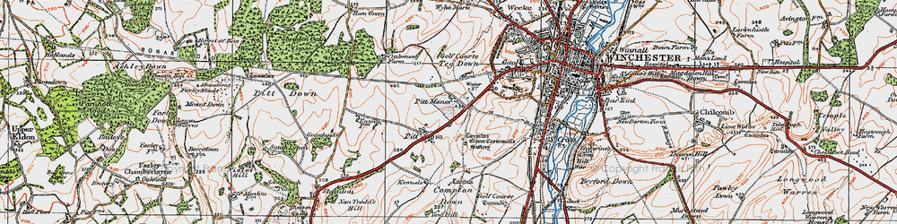 Old map of Pitt in 1919