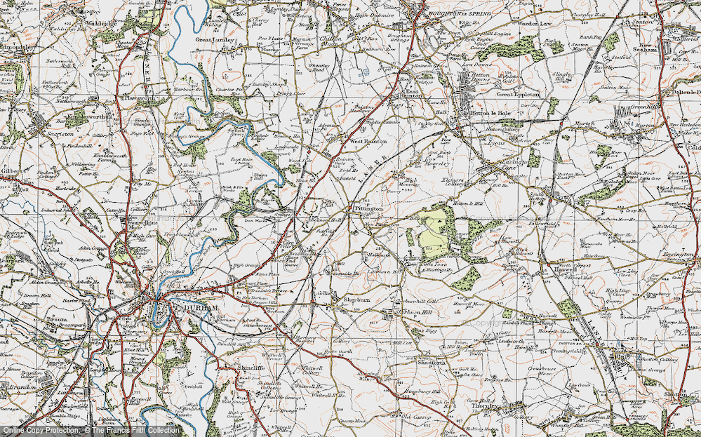 Old Map of Pittington, 1925 in 1925