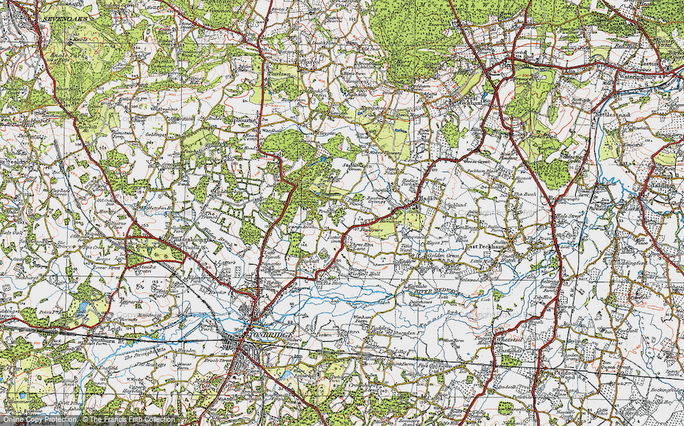 Old Map of Pittswood, 1920 in 1920