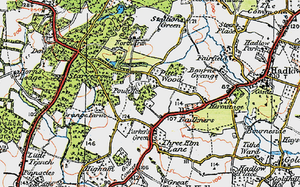 Old map of Pittswood in 1920