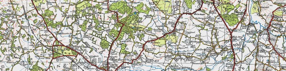 Old map of Pittswood in 1920