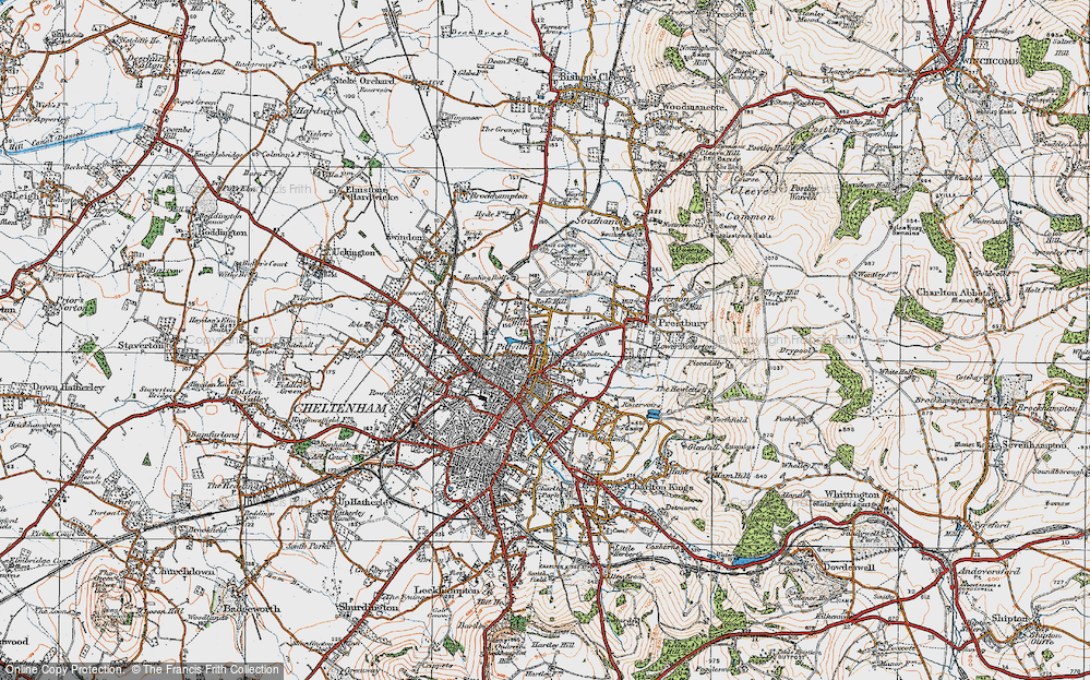 Old Map of Pittville, 1919 in 1919