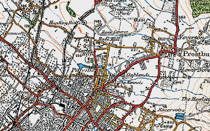 Old map of Pittville in 1919