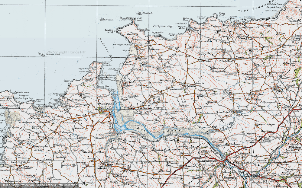 Old Map of Pityme, 1919 in 1919