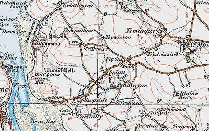 Old map of Pityme in 1919