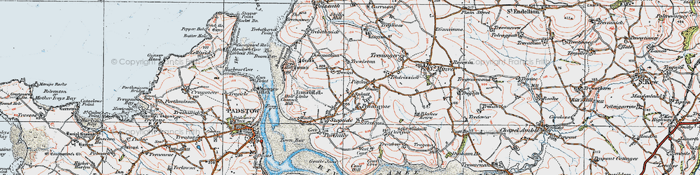 Old map of Pityme in 1919