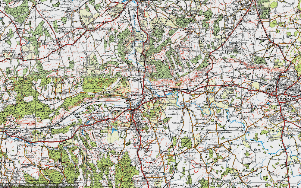 Old Map of Pixham, 1920 in 1920