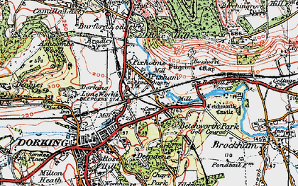 Old map of Boxhurst in 1920