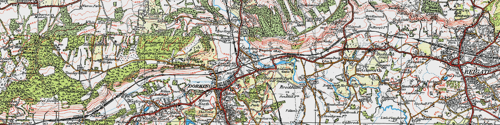 Old map of Pixham in 1920