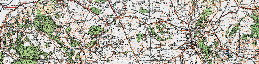 Old map of Ast Wood in 1920