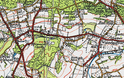 Old map of Pizien Well in 1920