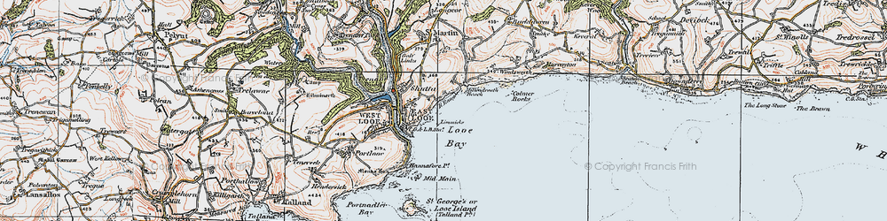 Old map of Limmicks in 1919