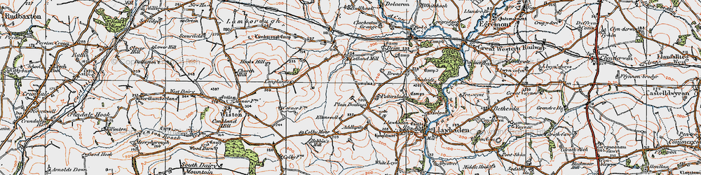 Old map of Plain Dealings in 1922