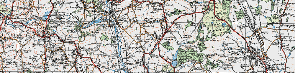 Old map of Plain Spot in 1921