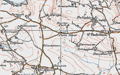 Old map of Plain Street in 1919