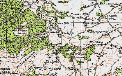 Old map of Plainsfield in 1919
