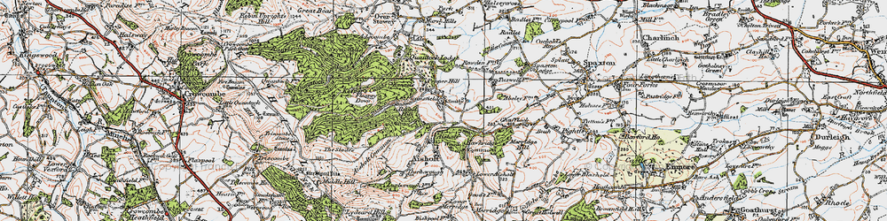 Old map of Plainsfield in 1919