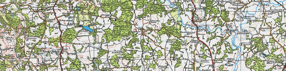 Old map of Birchfold Copse in 1920