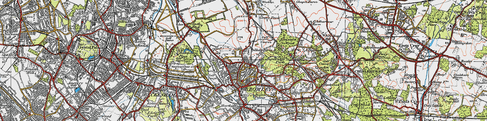 Old map of Plaistow in 1920