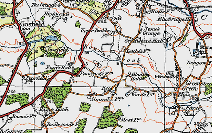 Old map of Plaistow Green in 1921