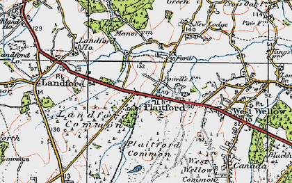 Old map of Plaitford in 1919