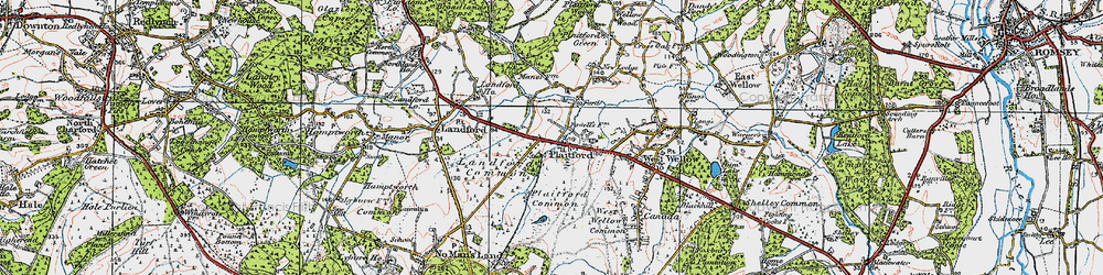 Old map of Plaitford in 1919