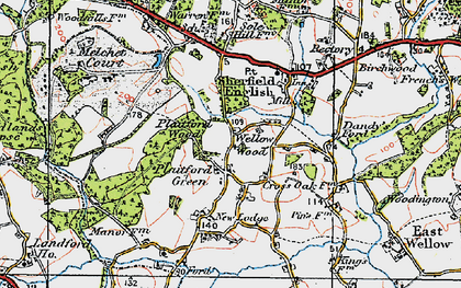 Old map of Plaitford Green in 1919