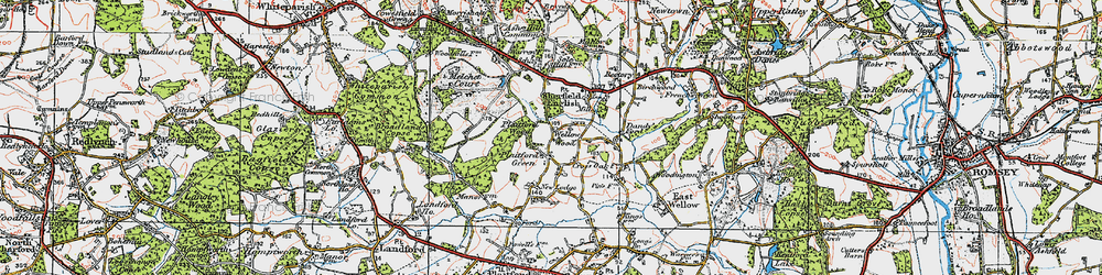 Old map of River Blackwater in 1919