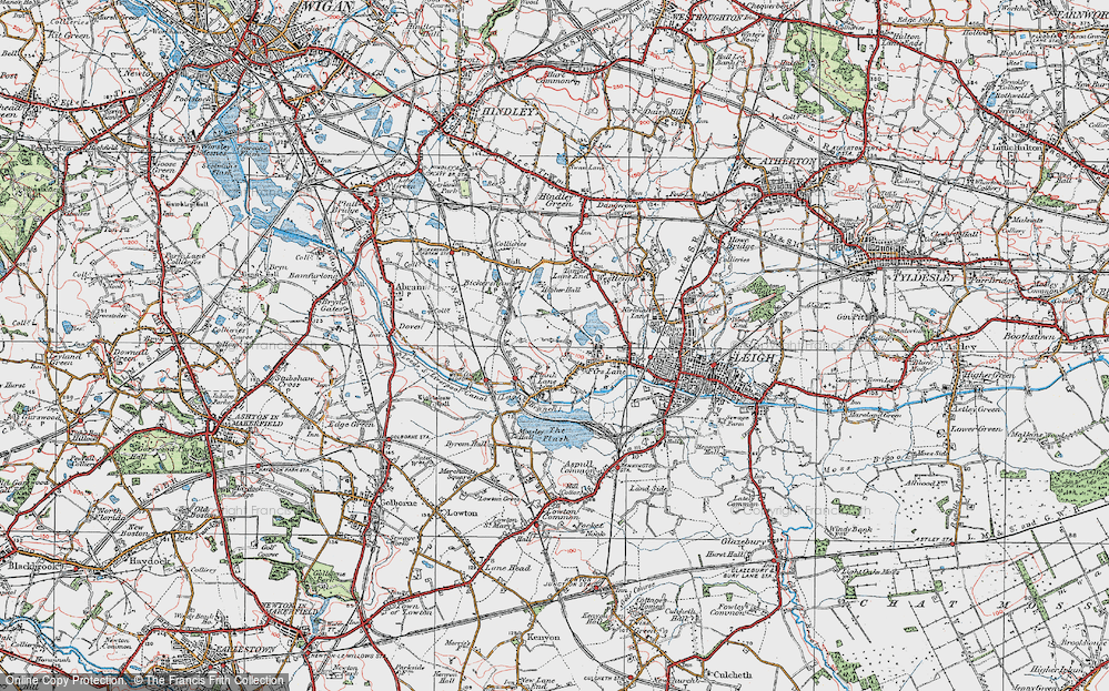 Old Map of Plank Lane, 1924 in 1924