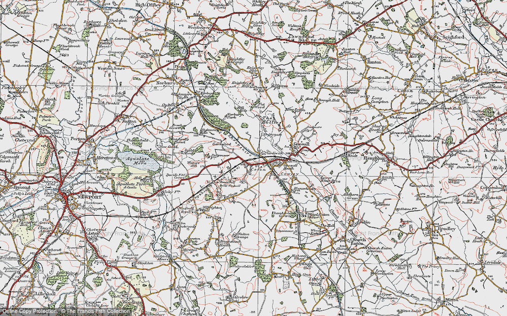 Old Map of Plardiwick, 1921 in 1921