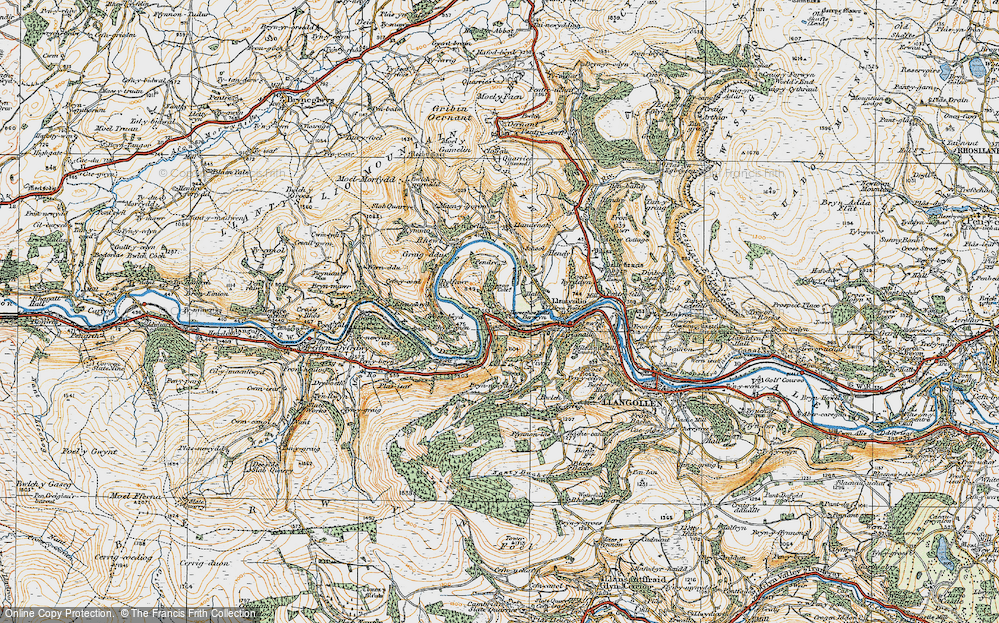 Old Map of Plâs Berwyn, 1921 in 1921