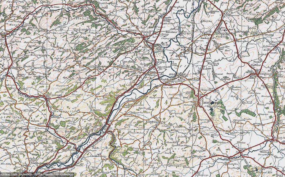 Old Map of Plas Meredydd, 1921 in 1921