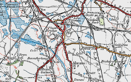 Old map of Platt Bridge in 1924