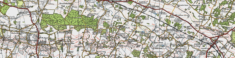 Old map of Platt's Heath in 1921