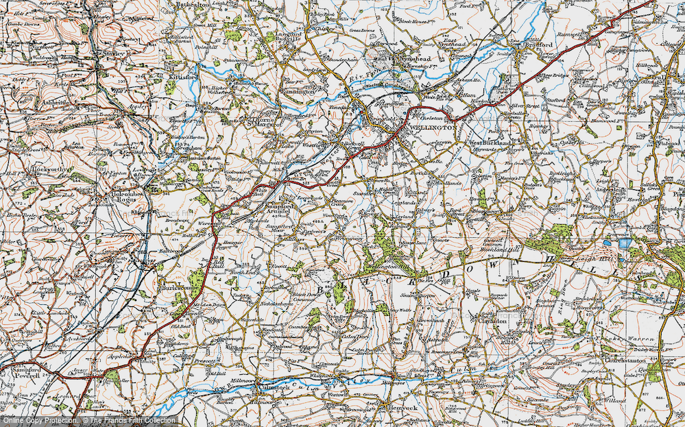 Old Map of Pleamore Cross, 1919 in 1919