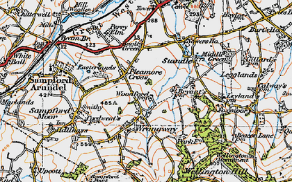 Old map of Pleamore Cross in 1919