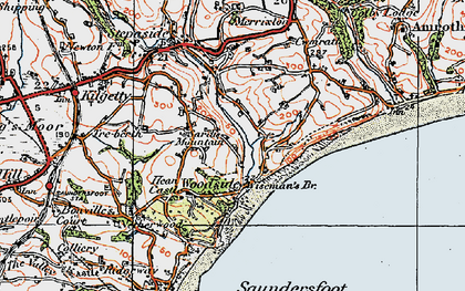 Old map of Wiseman's Br in 1922