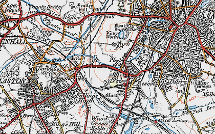 Old map of Pleck in 1921