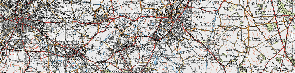 Old map of Pleck in 1921