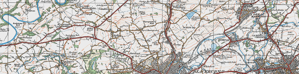 Old map of Pleckgate in 1924
